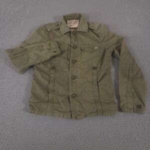 Converse John Varvatos Jacket Mens M Green Military Field Cotton Nylon Stencil